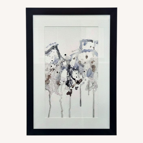 Used Helen Reed Abstract Watercolor Glass-Framed Art for sale on AptDeco