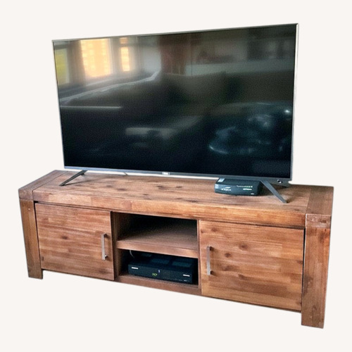 Used Light Brown Wood Media Storage for sale on AptDeco