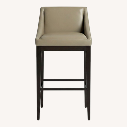 Used West Elm Curved Leather Stool for sale on AptDeco