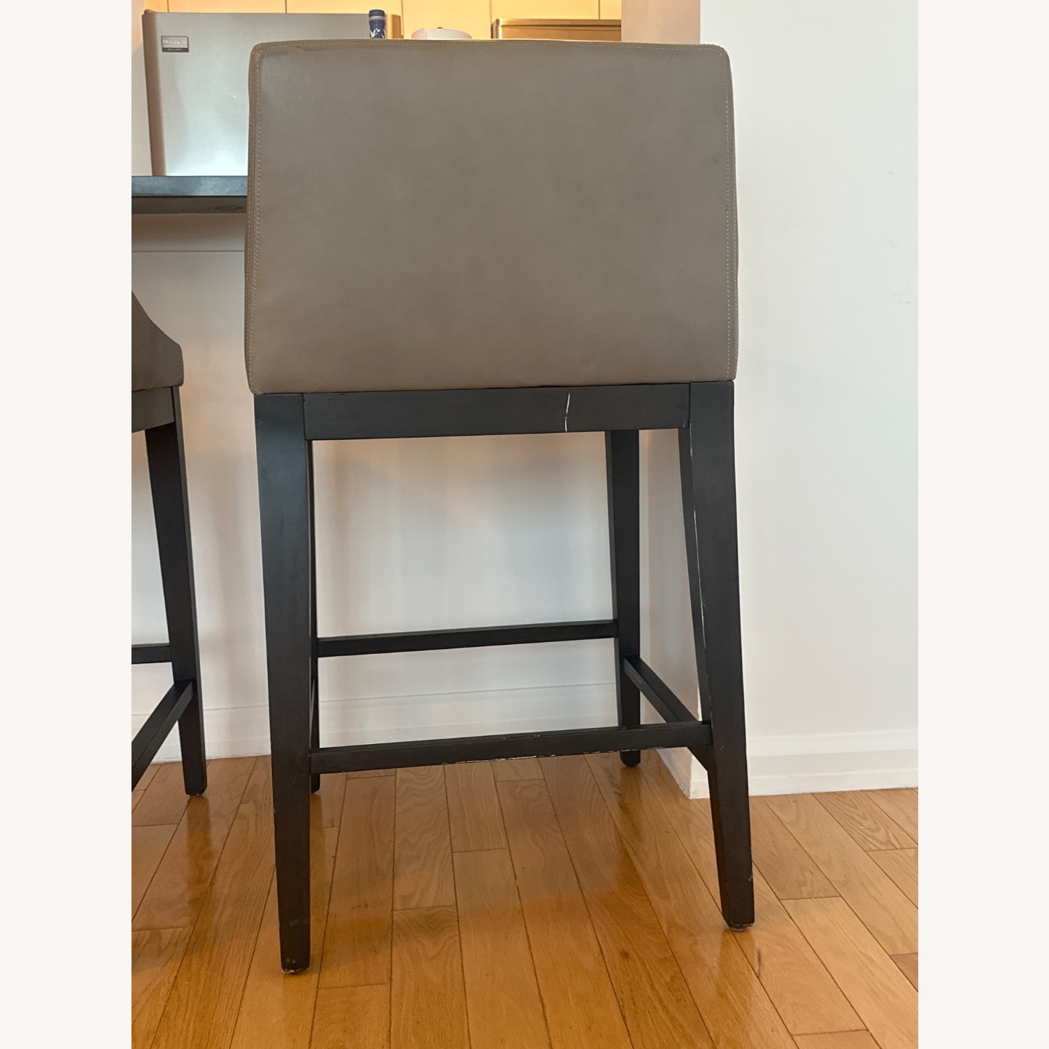 West Elm Curved Leather Stool  - image-8