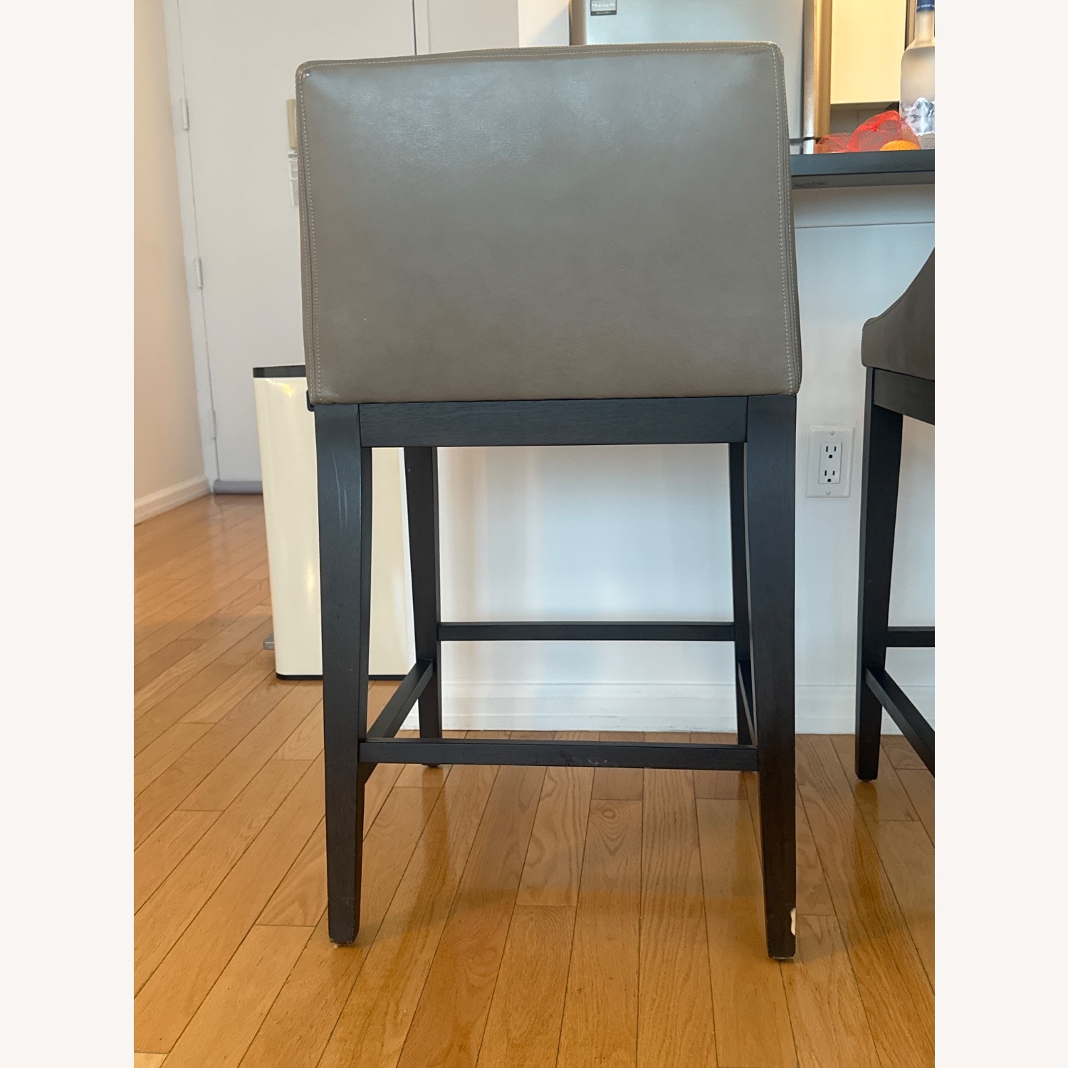 West Elm Curved Leather Stool  - image-7