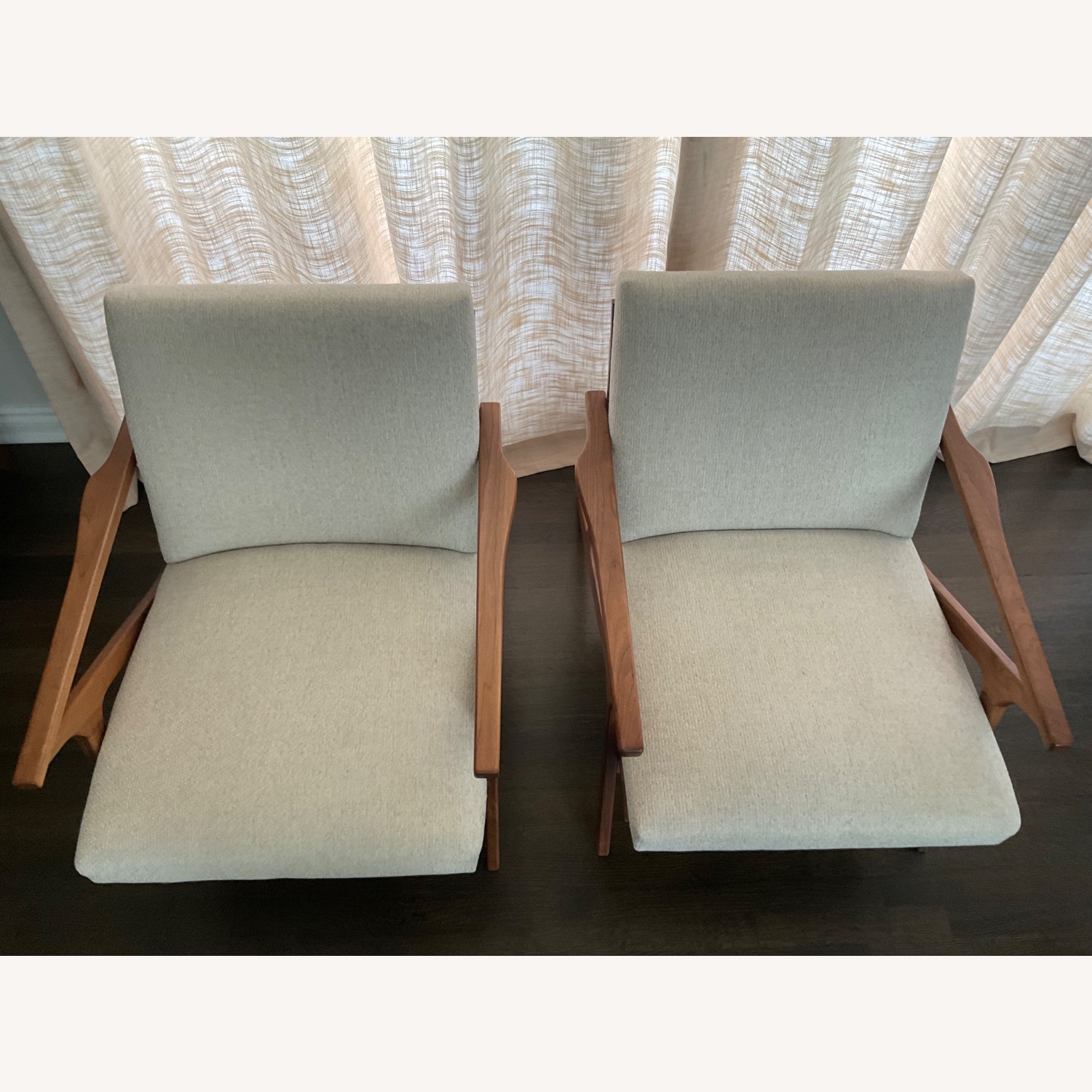 Crate & Barrel Cavett Wood Accent Chairs - image-1