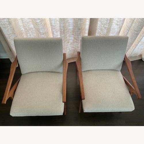 Used Crate & Barrel Cavett Wood Accent Chairs for sale on AptDeco