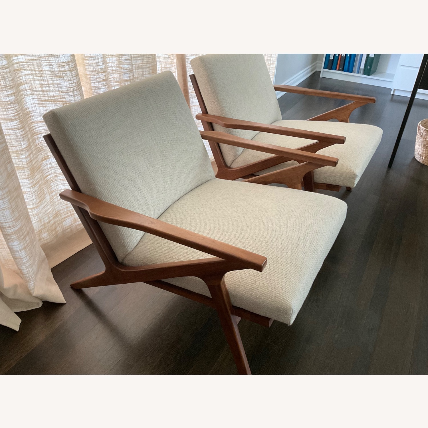 Crate & Barrel Cavett Wood Accent Chairs - image-5