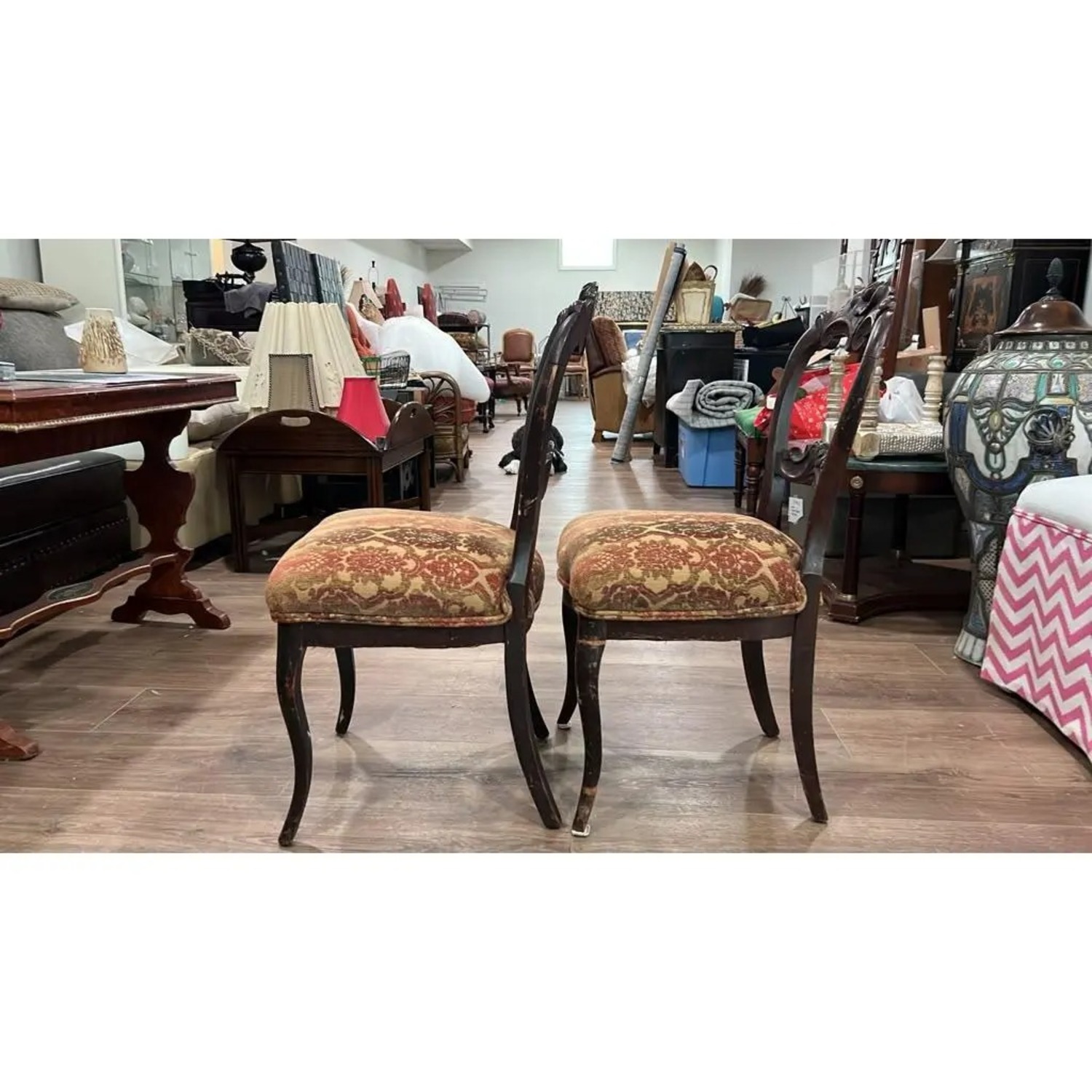 Carved Victorian Side Chairs (Set of 2) - image-4