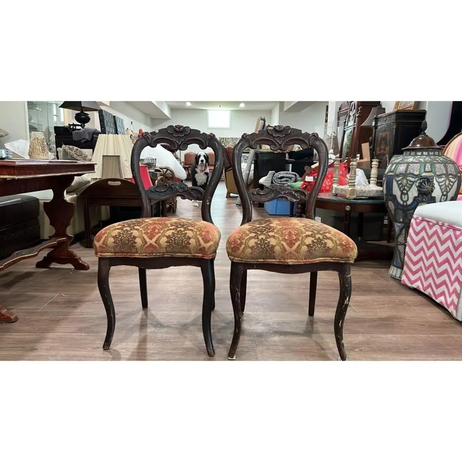 Carved Victorian Side Chairs (Set of 2) - image-2
