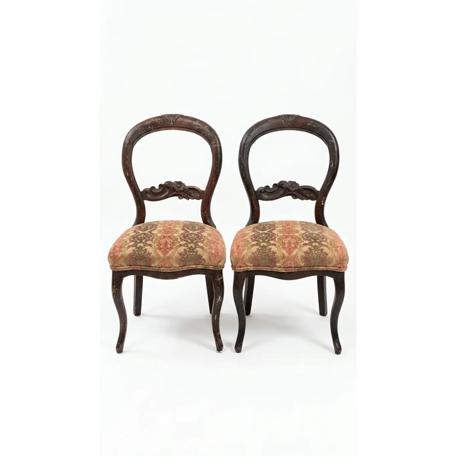 Carved Victorian Side Chairs (Set of 2) - image-1