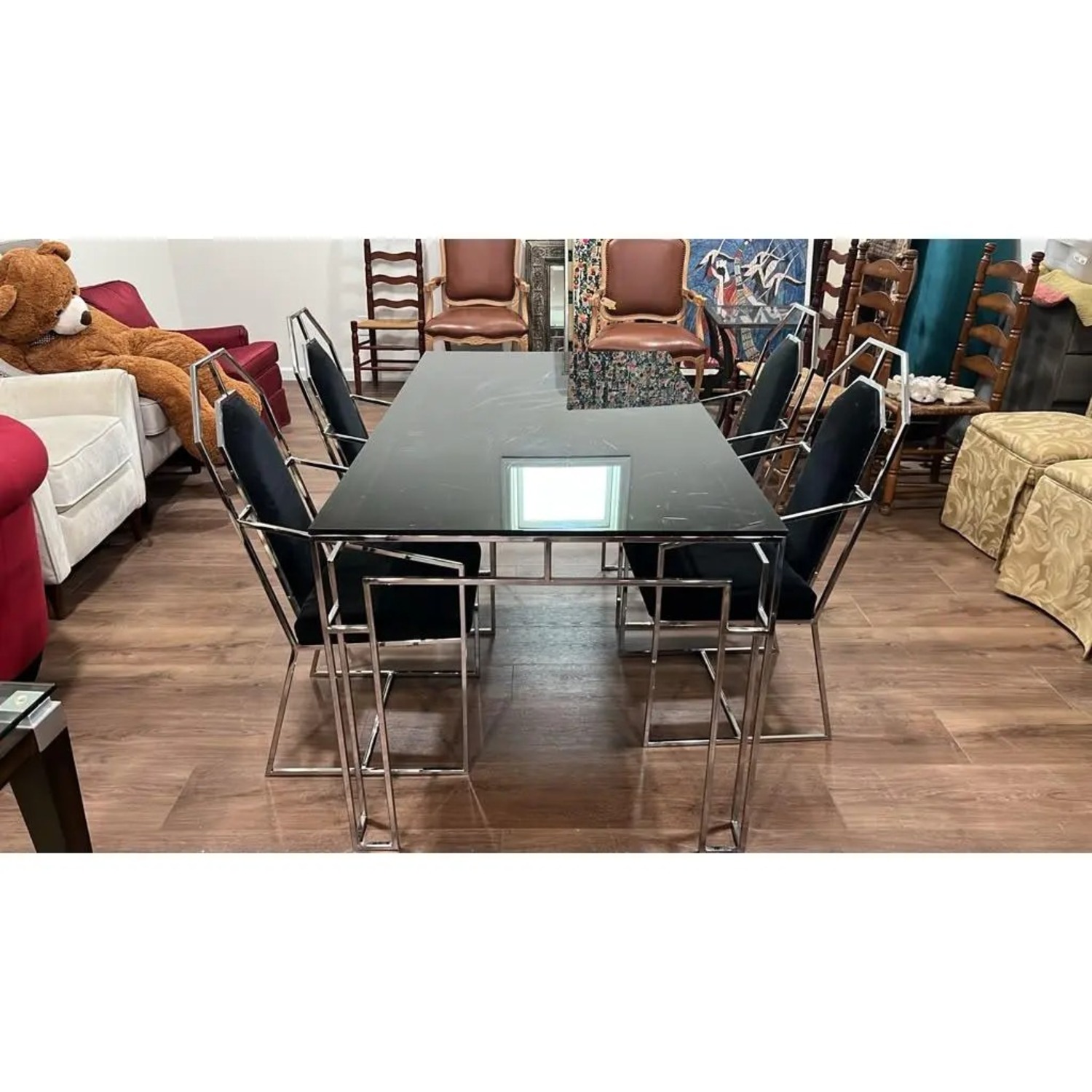 Mid-Century Chrome Dining Set (5 Pcs) - image-3
