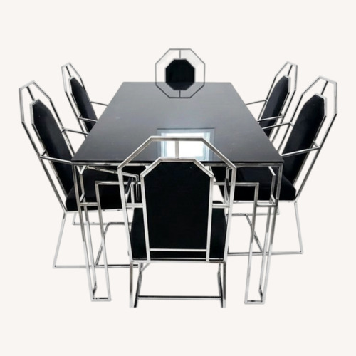 Used Mid-Century Chrome Dining Set (5 Pcs) for sale on AptDeco