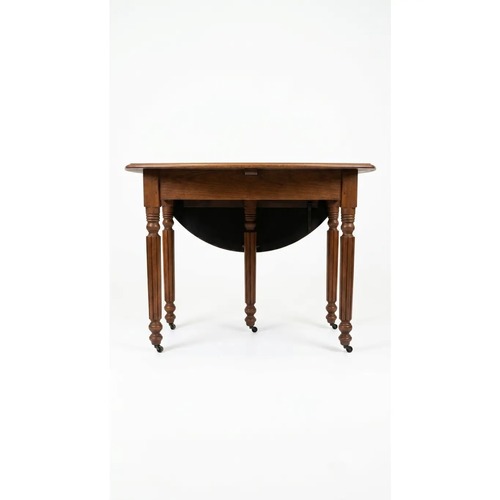 Used Antique Oak Drop-Leaf Dining Table for sale on AptDeco