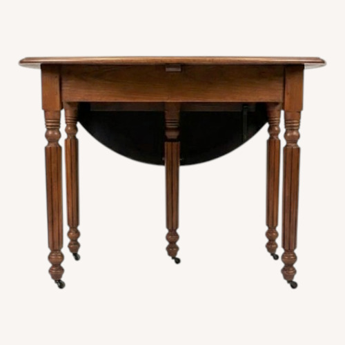 Used Antique Oak Drop-Leaf Dining Table for sale on AptDeco