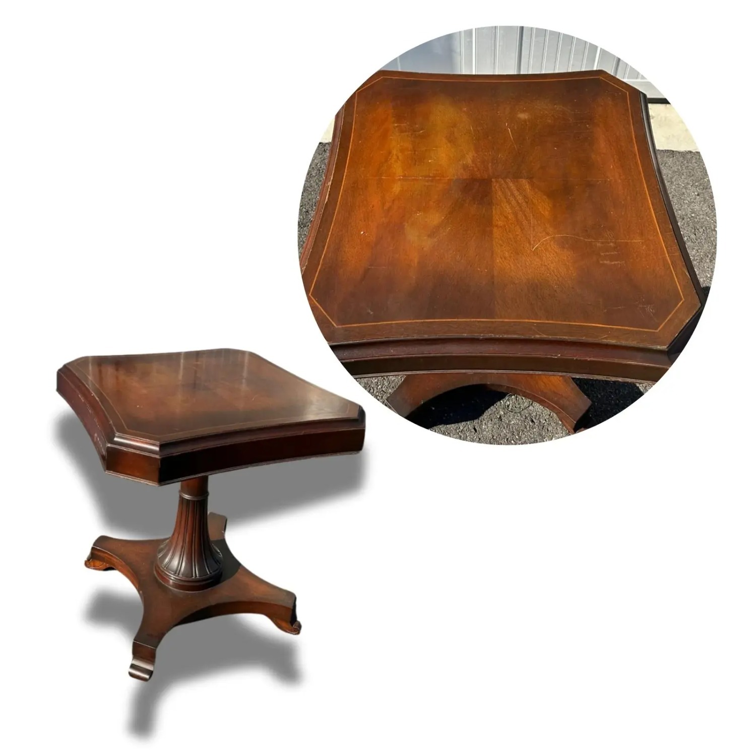 1940s Vintage Mahogany Center Table - image-4