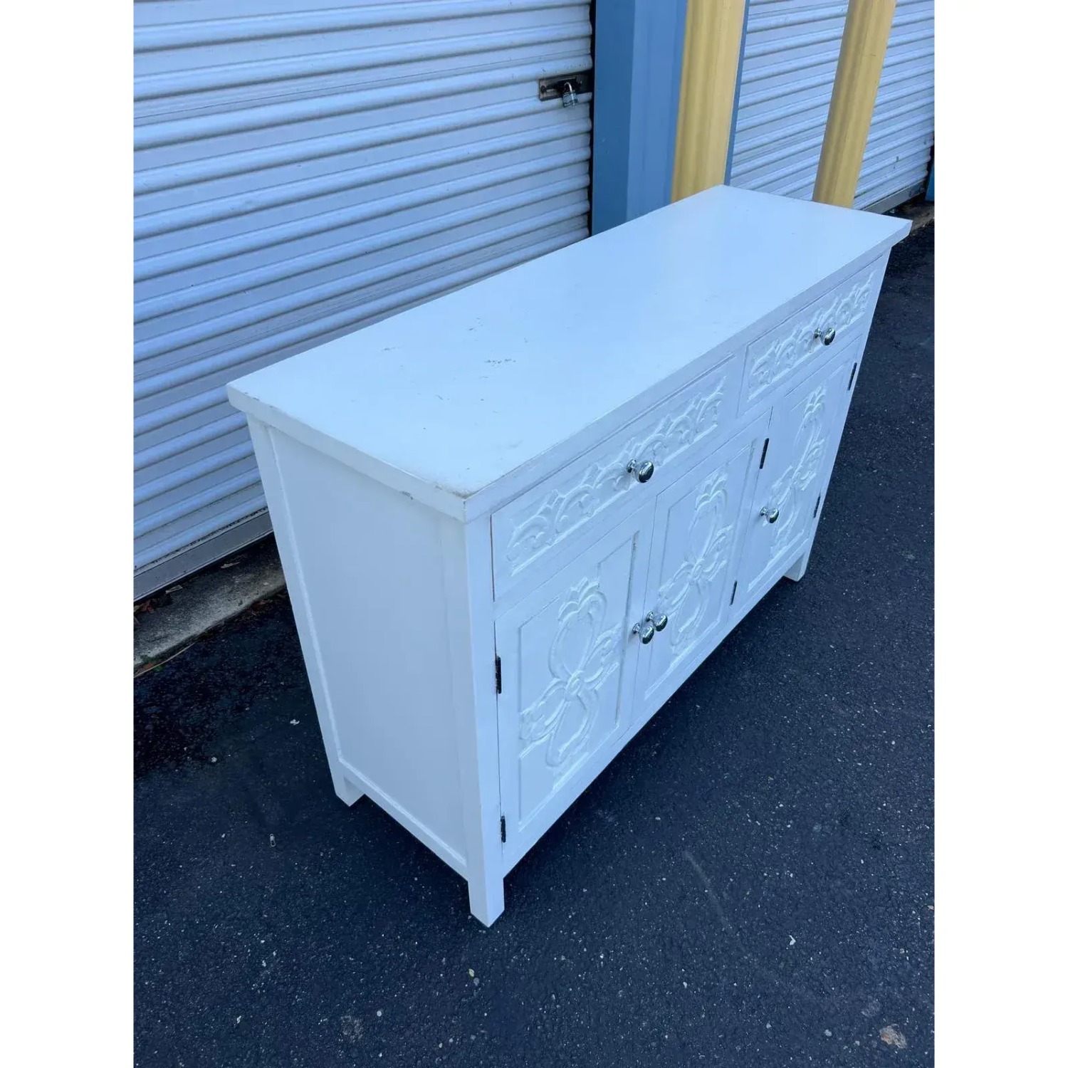 Carved White Sideboard or Dresser - image-2