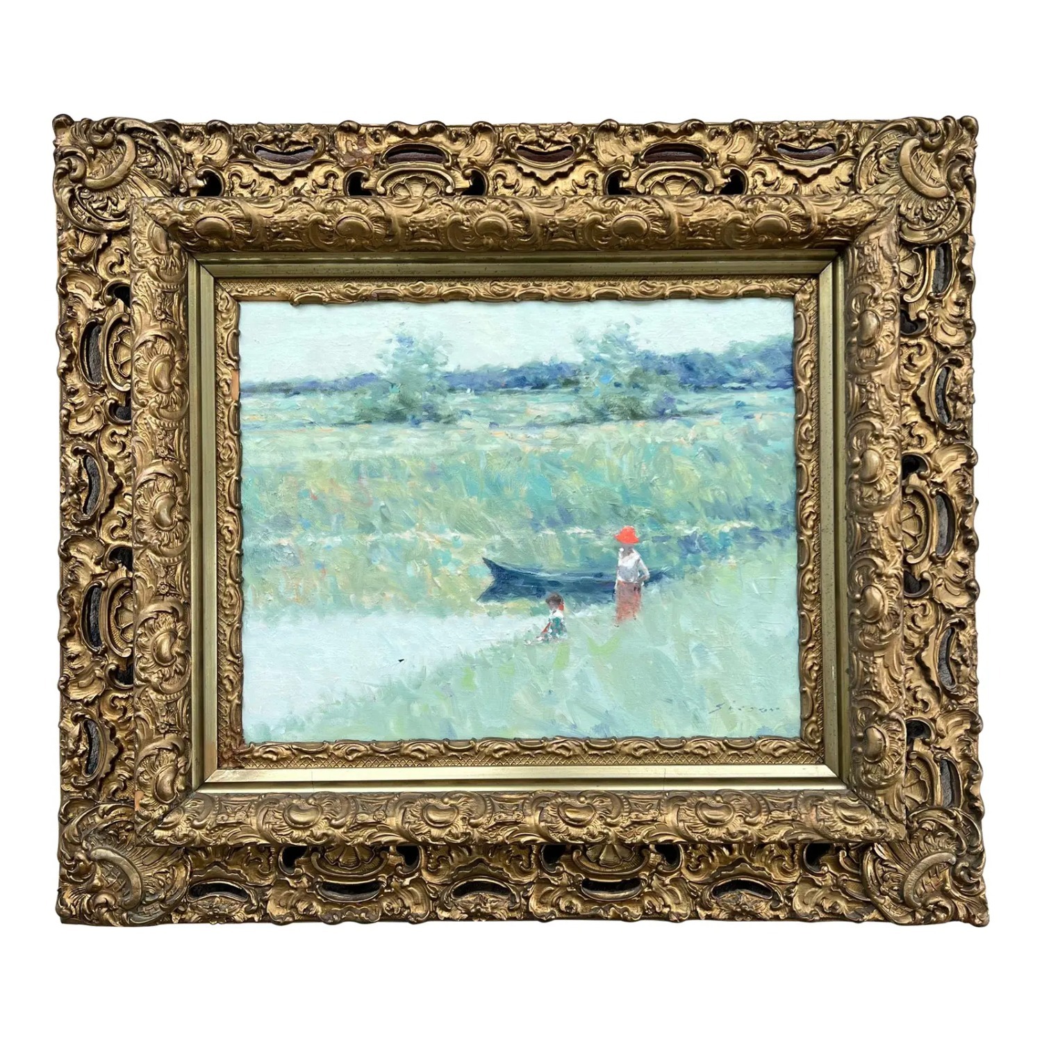 1960s Andre Gisson Original Oil Painting, Framed - image-1