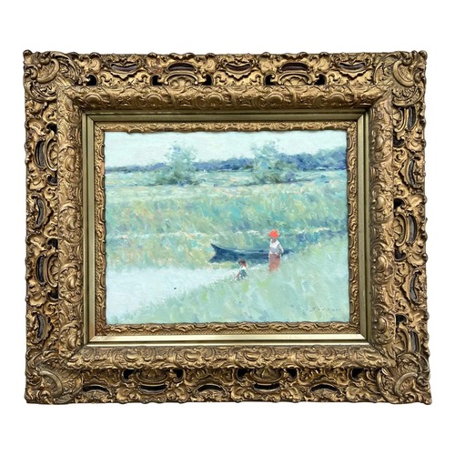 Used 1960s Andre Gisson Original Oil Painting, Framed for sale on AptDeco