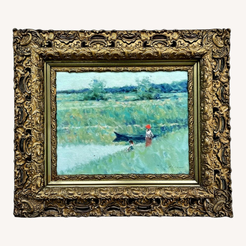 Used 1960s Andre Gisson Original Oil Painting, Framed for sale on AptDeco