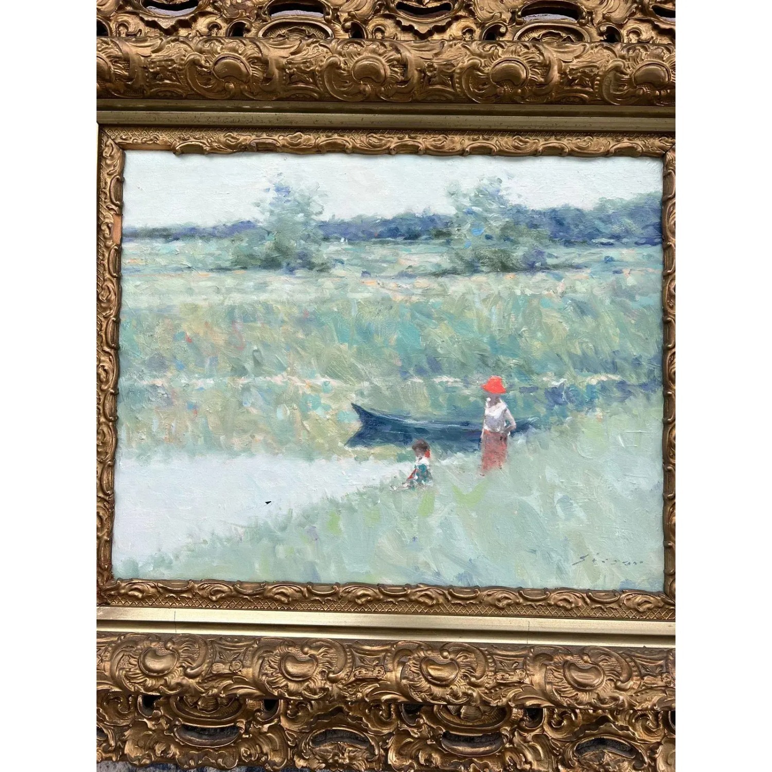 1960s Andre Gisson Original Oil Painting, Framed - image-5