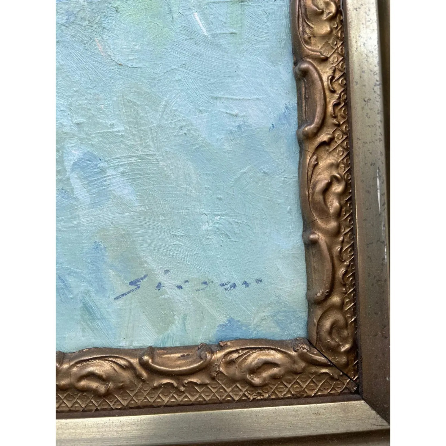 1960s Andre Gisson Original Oil Painting, Framed - image-4