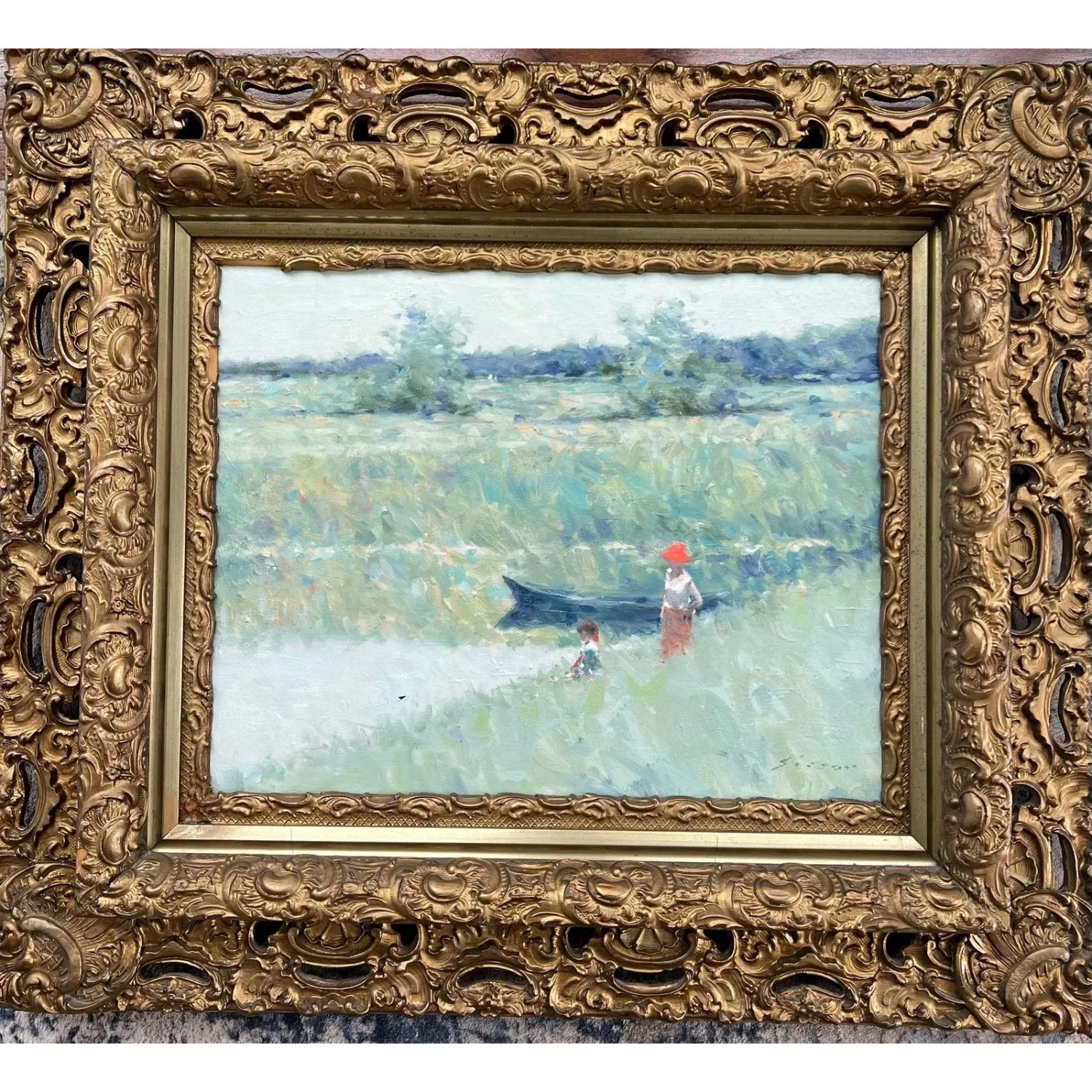 1960s Andre Gisson Original Oil Painting, Framed - image-2