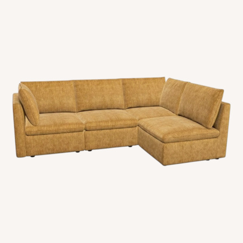 Used Yellow Fabric 3+ Piece Sectional for sale on AptDeco