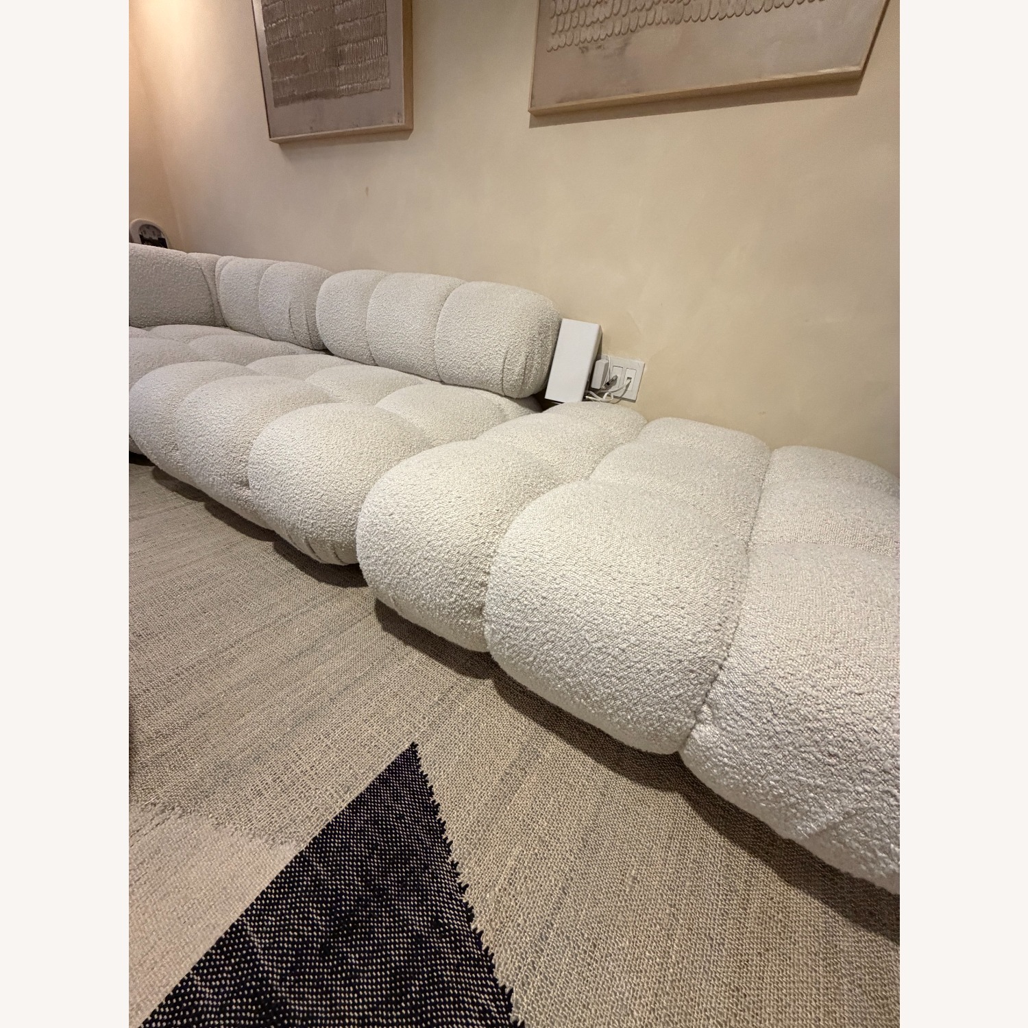 Rove Concepts Bella White Boucle 3+ Piece Sectional - image-3
