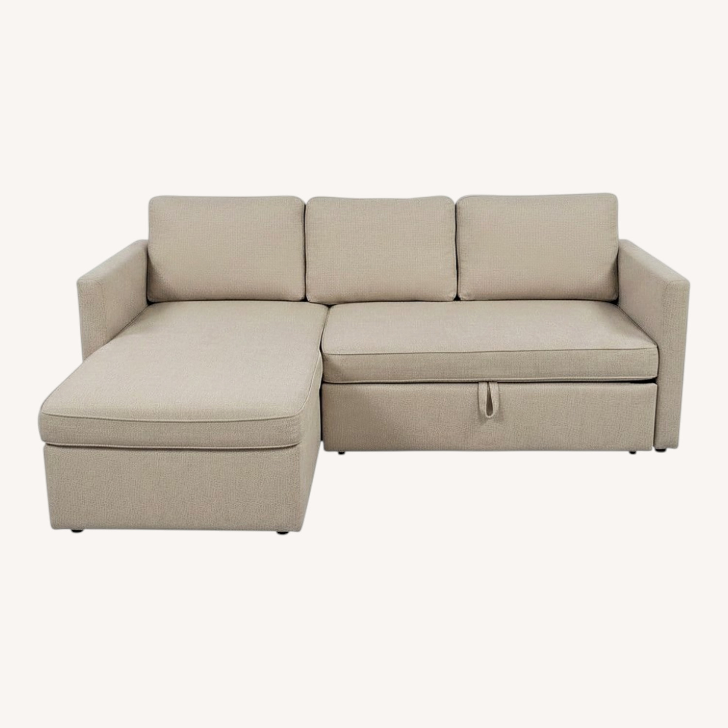 West Elm Harris Light Brown Fabric 2 Piece Sectional - image-0
