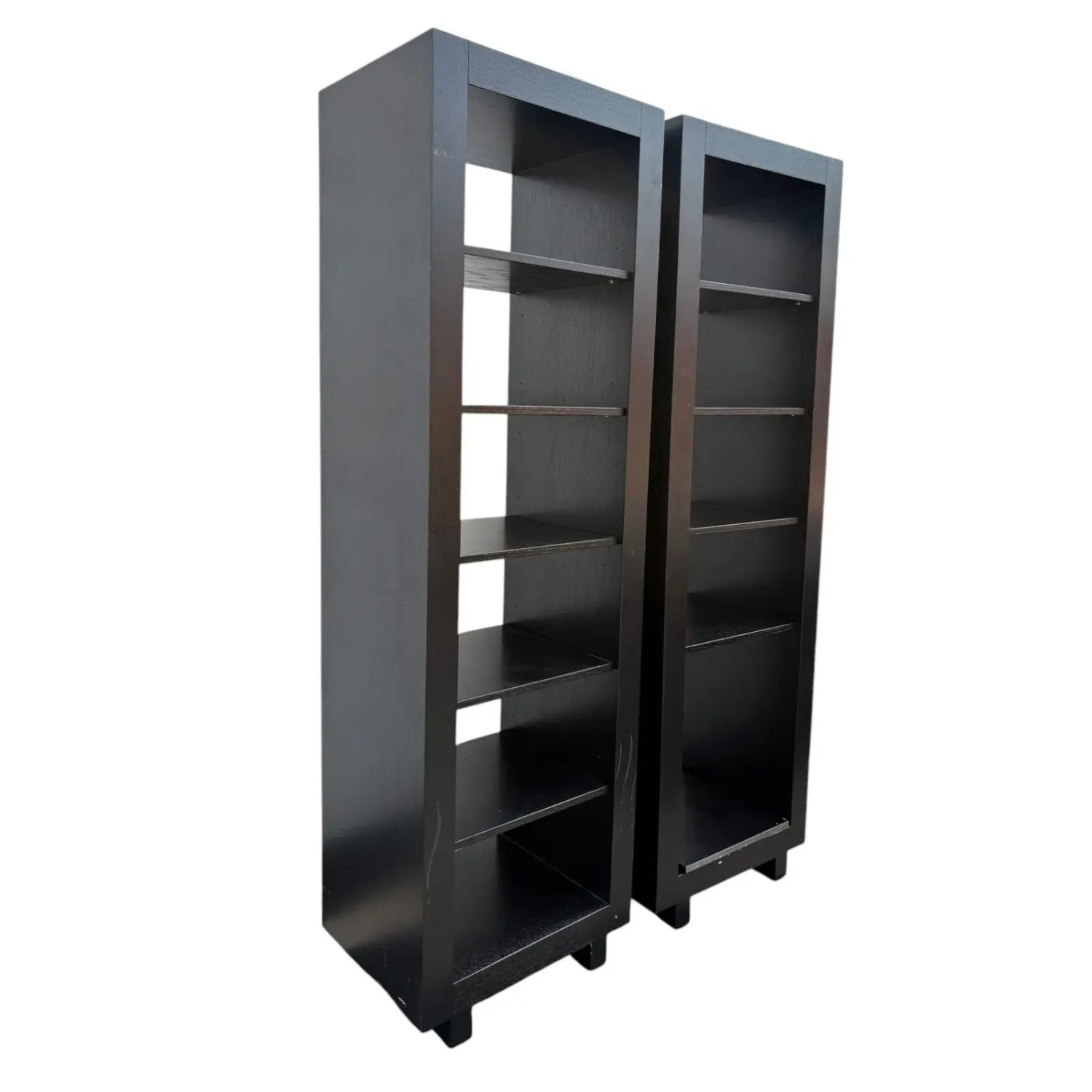 Set of 2 Black Ebonized Bookcases - image-3