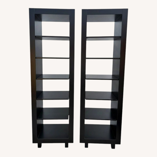 Used Set of 2 Black Ebonized Bookcases for sale on AptDeco