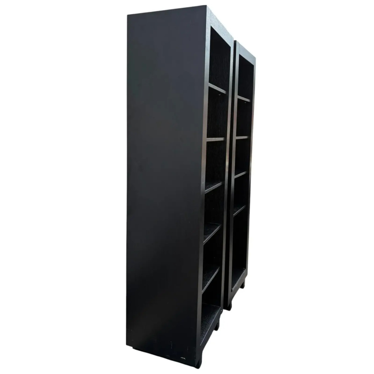 Set of 2 Black Ebonized Bookcases - image-2