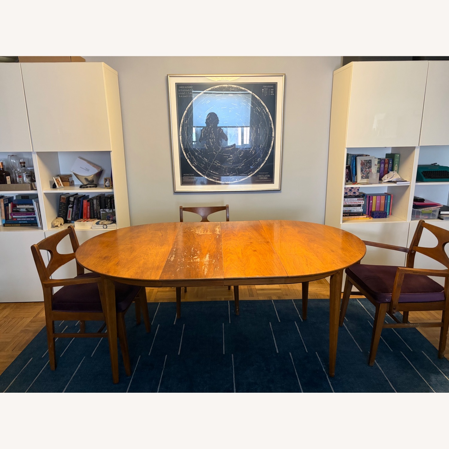 Mid-Century Vintage Natural Wood Dining Set - image-1