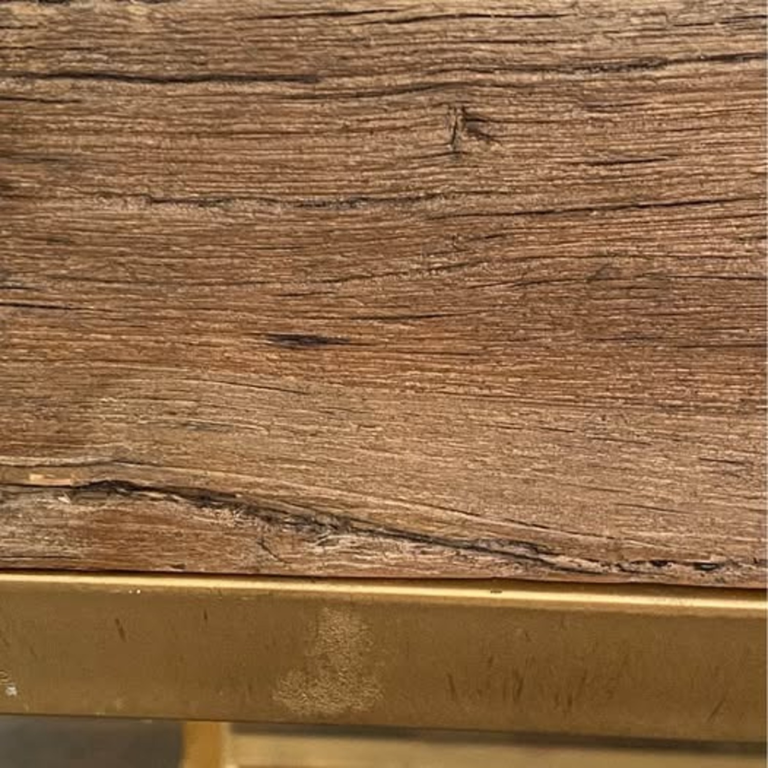 Andrew Martin Wood Glass Metal Side Table 22x22x22 - image-14
