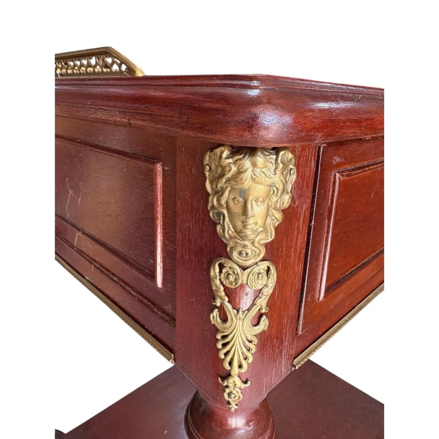 Antique French Mahogany Marble Occasional Table  - image-6