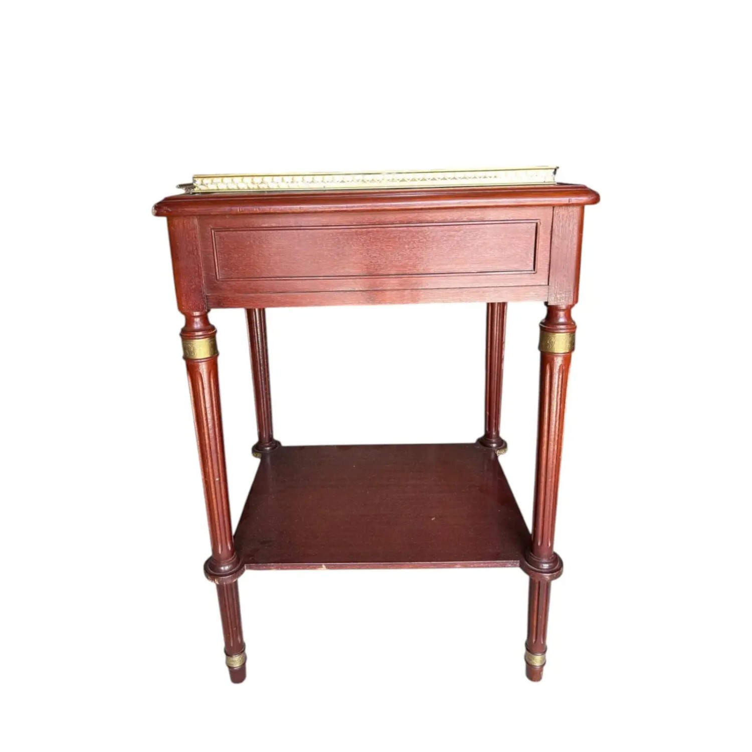 Antique French Mahogany Marble Occasional Table  - image-3