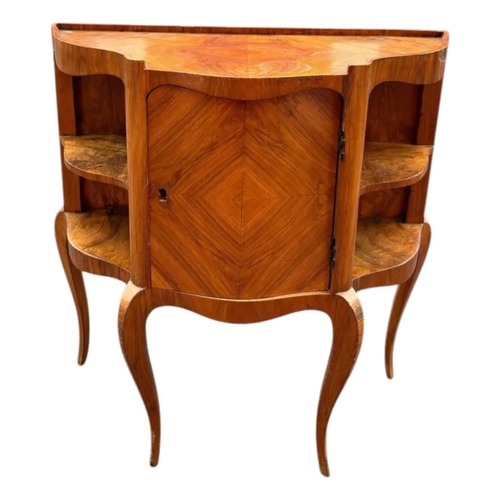 Used 1970s French Inlaid Curved Cabinet for sale on AptDeco