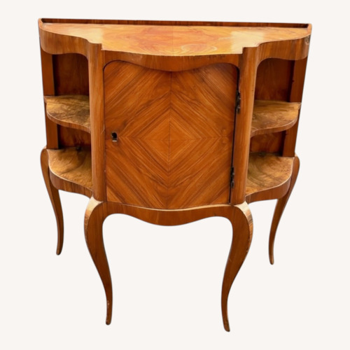 Used 1970s French Inlaid Curved Cabinet for sale on AptDeco