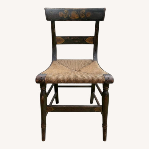 Used Pair of Antique Hitchcock-Style Rush Bottom Chairs for sale on AptDeco