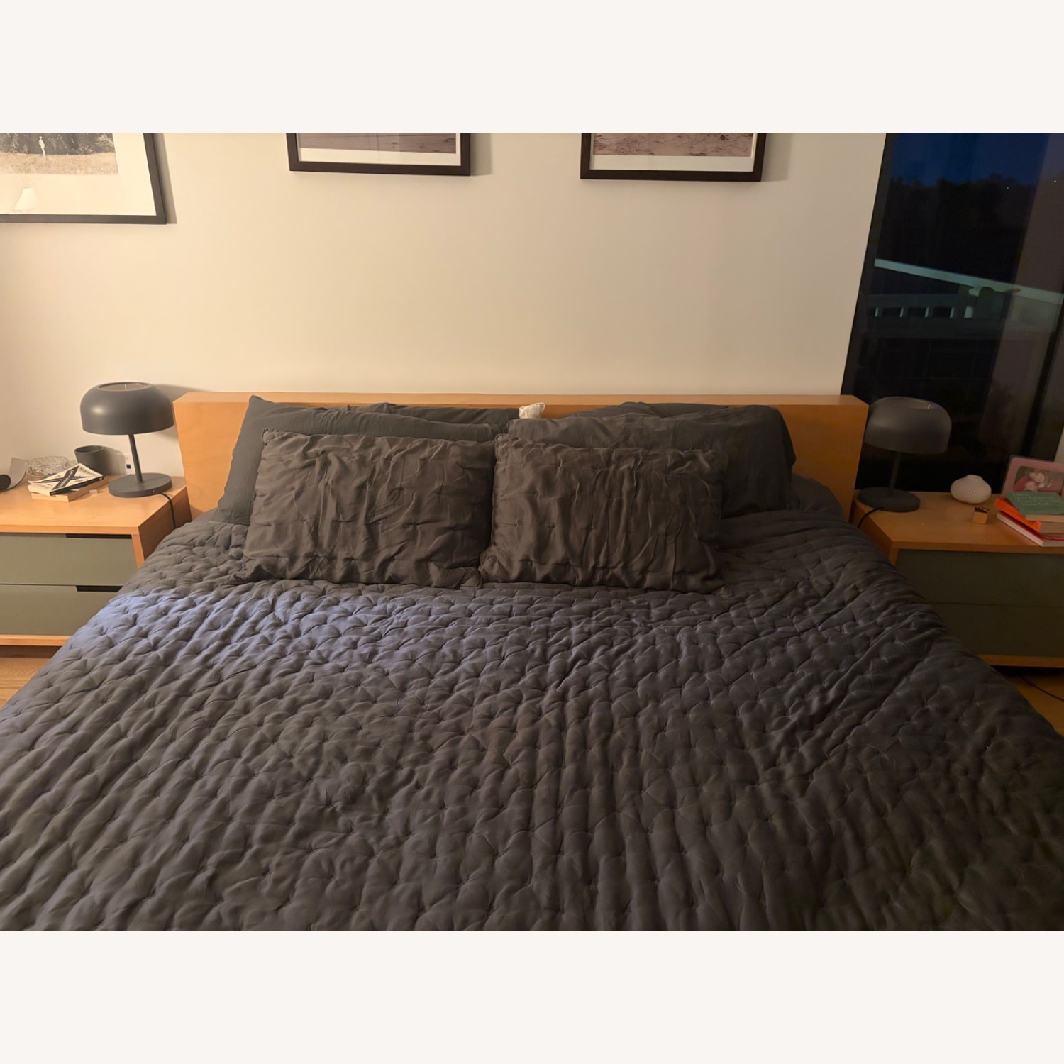 Blu Dot Natural Wood King Bed - image-1