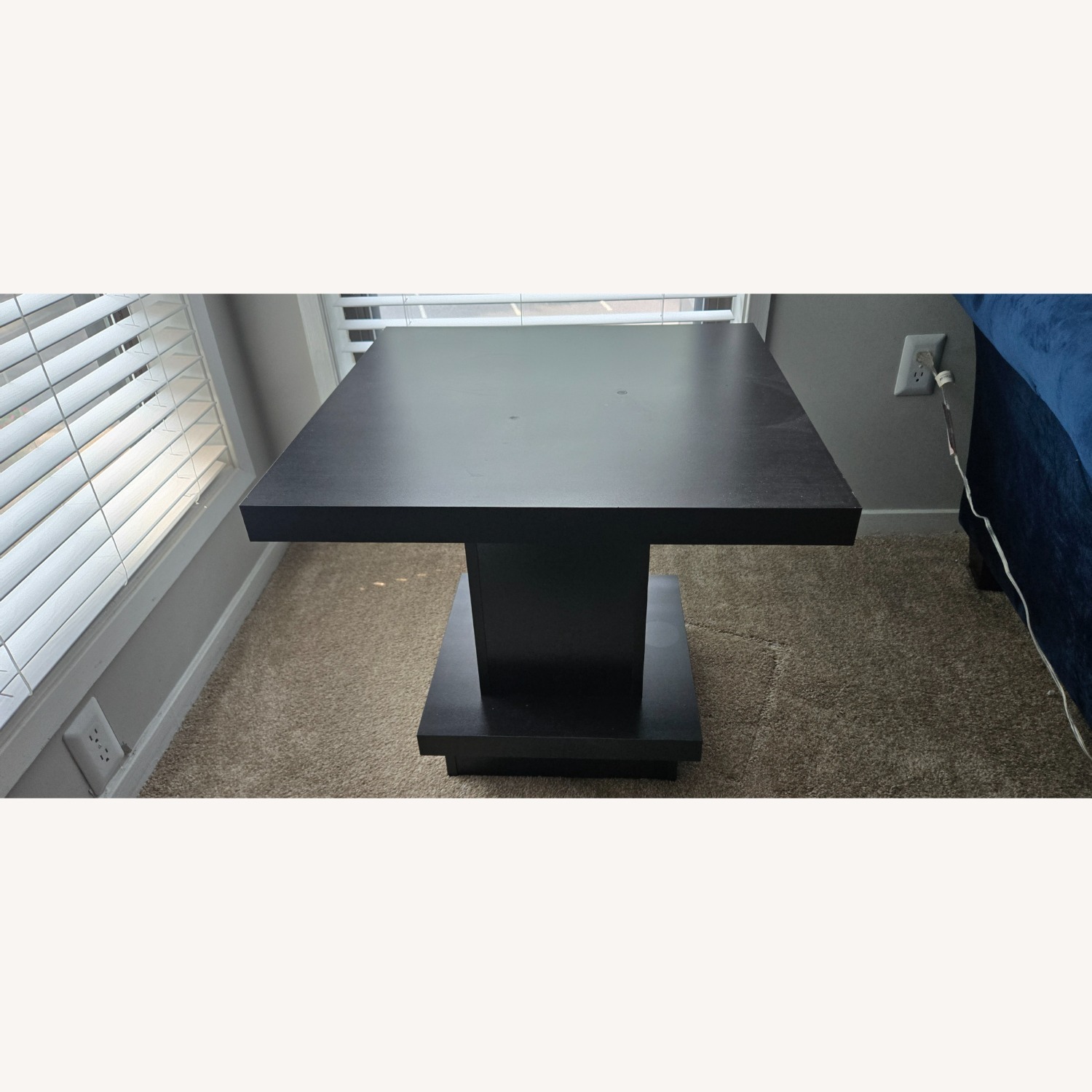 Dark Brown Wood Side Table - image-2