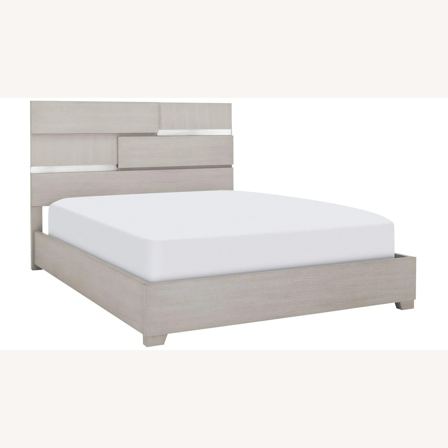 Raymour & Flanigan Alara Light Gray King Bed - image-1