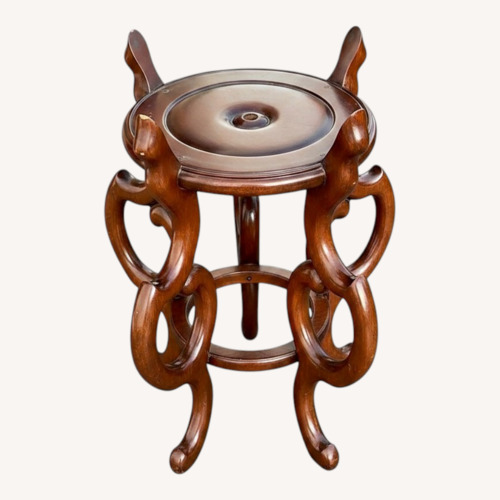 Used 1960s Chinese Sculptural Wooden Plant Stand for sale on AptDeco