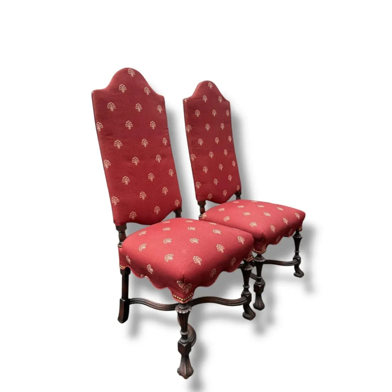 Pair of Vintage Baroque Style Accent Chairs - image-3