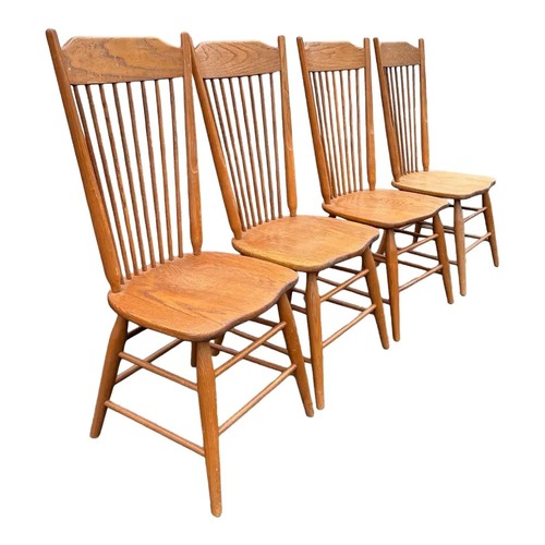 Used Set of 4 Virginia House Solid Wood Dining Chairs for sale on AptDeco