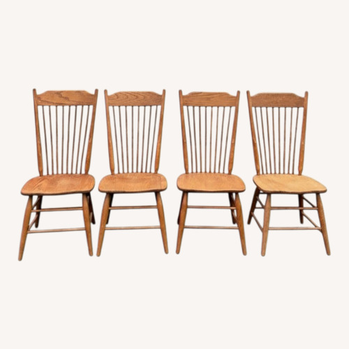 Used Set of 4 Virginia House Solid Wood Dining Chairs for sale on AptDeco