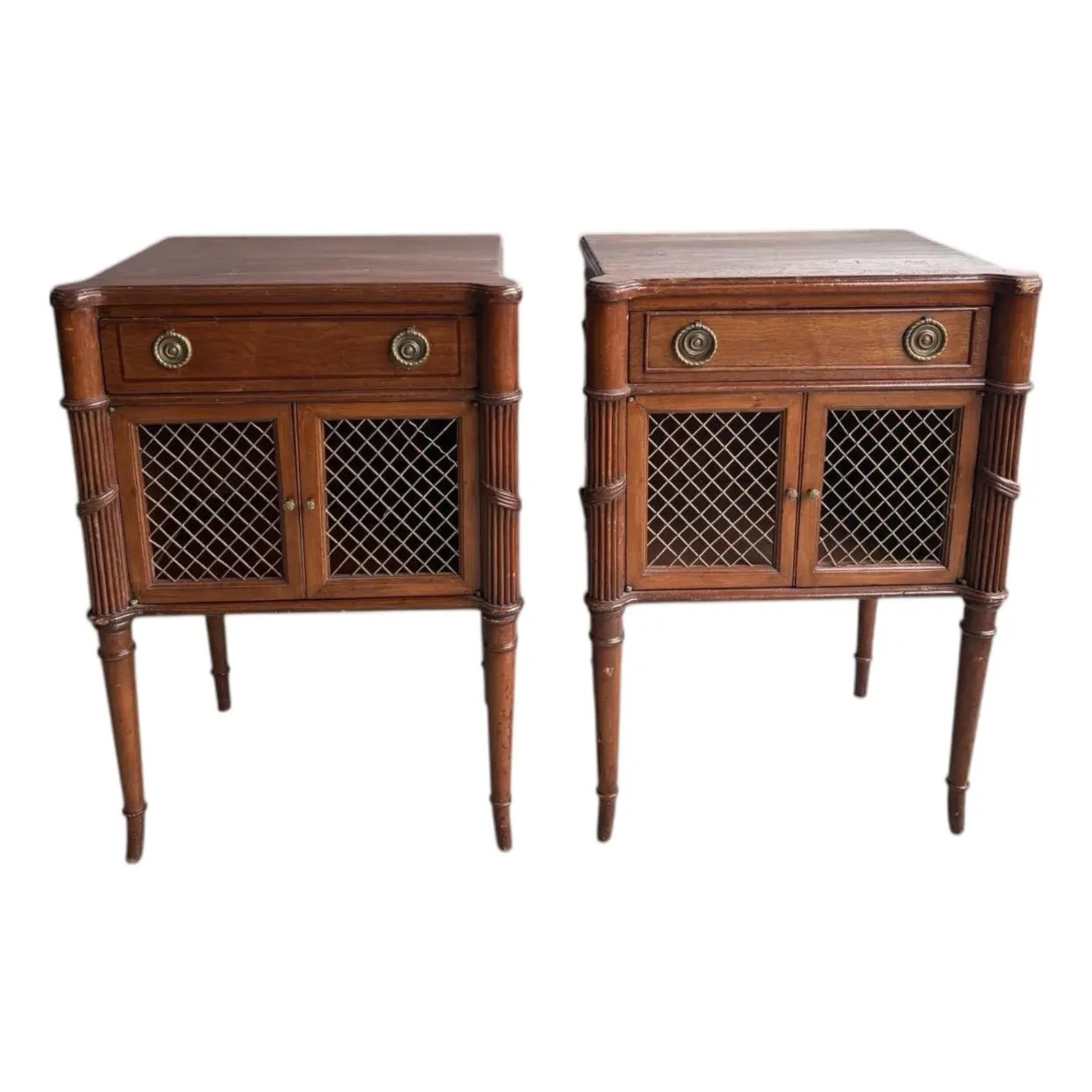 Pair of Vintage Regency Style Side Tables - image-1