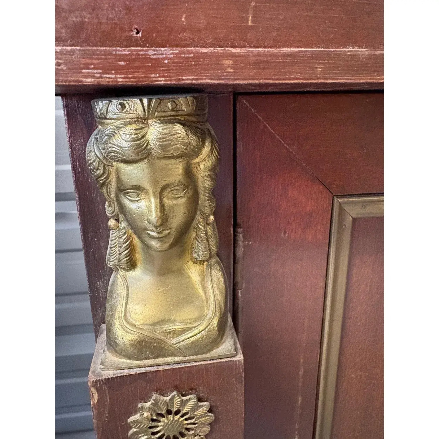 Empire Style Mahogany Cabinet W Bronze Mounts - image-8