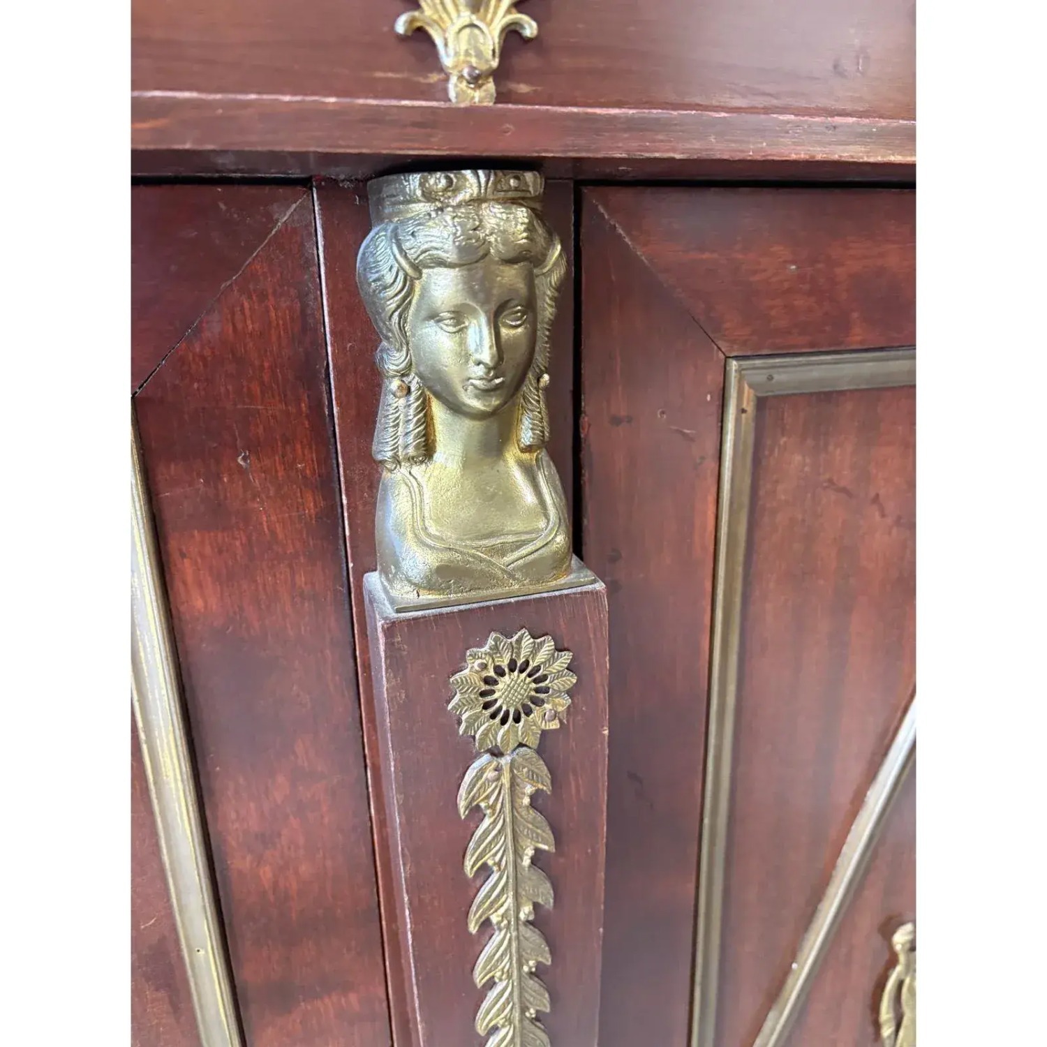 Empire Style Mahogany Cabinet W Bronze Mounts - image-5