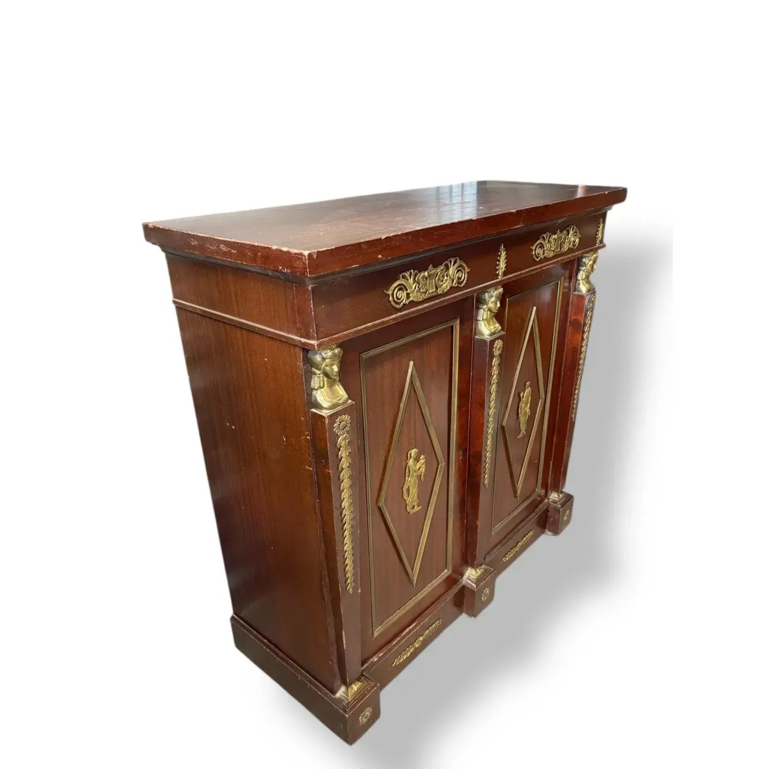 Empire Style Mahogany Cabinet W Bronze Mounts - image-2