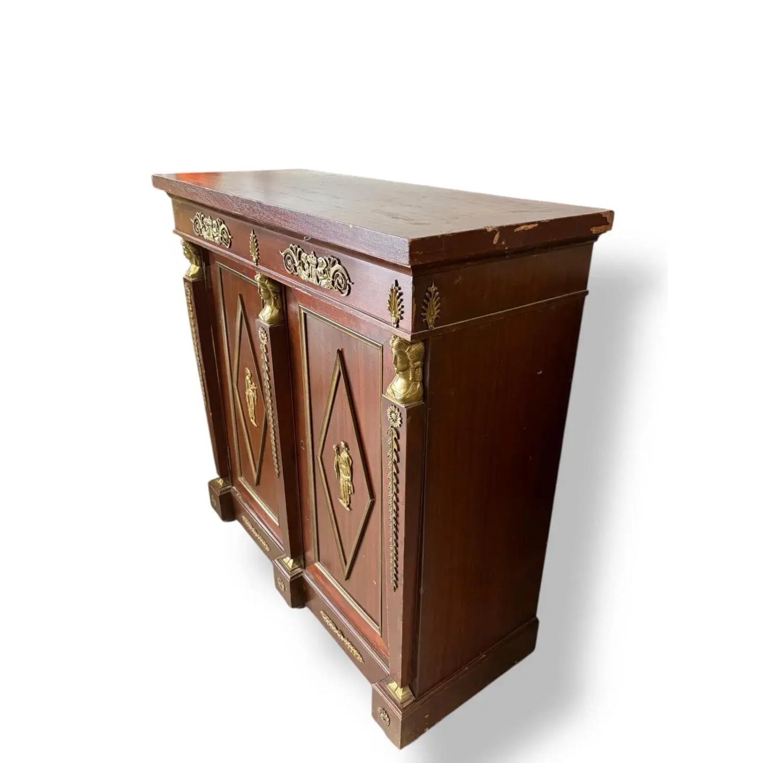 Empire Style Mahogany Cabinet W Bronze Mounts - image-3