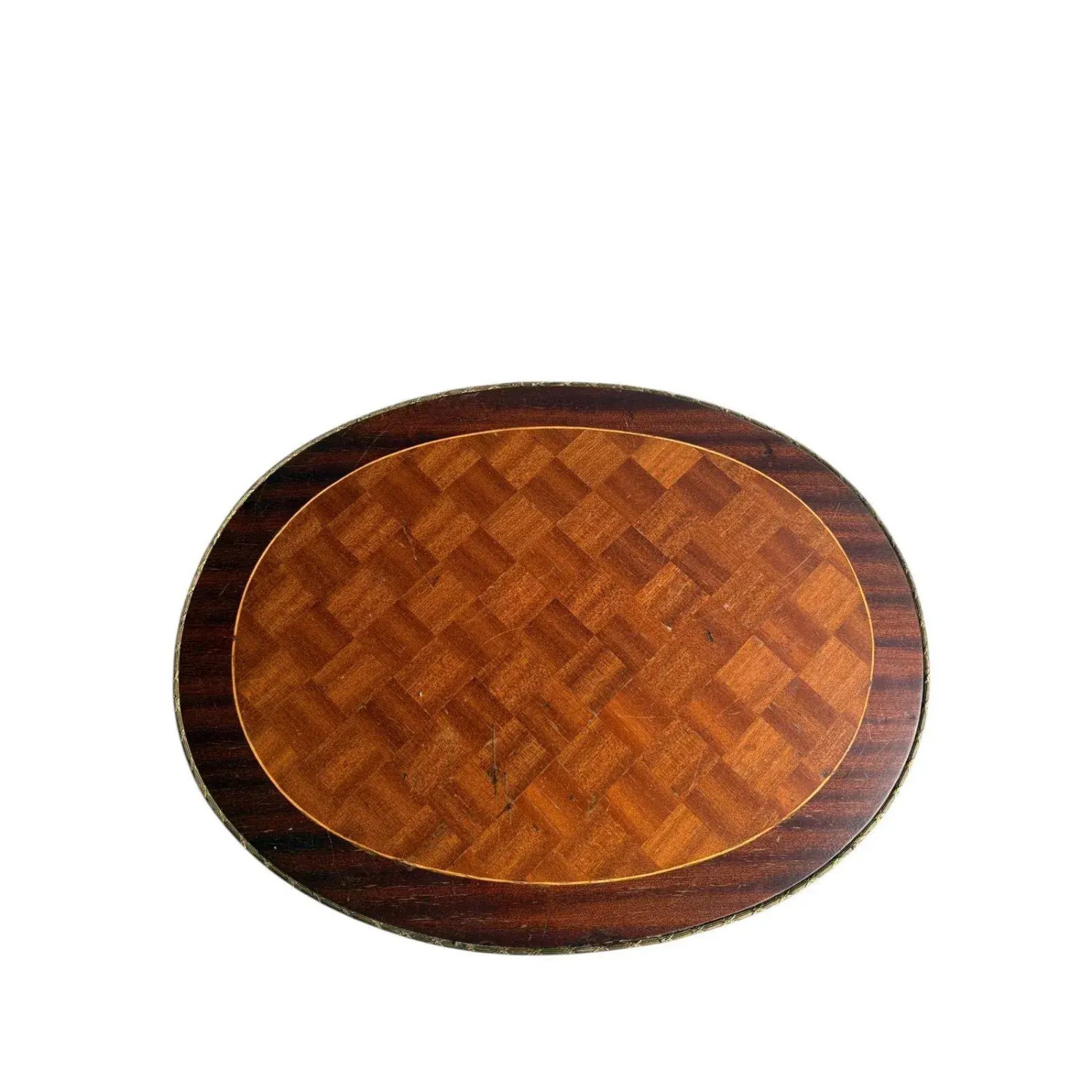 Antique Parquetry Side Table French Louis XV-Style - image-4
