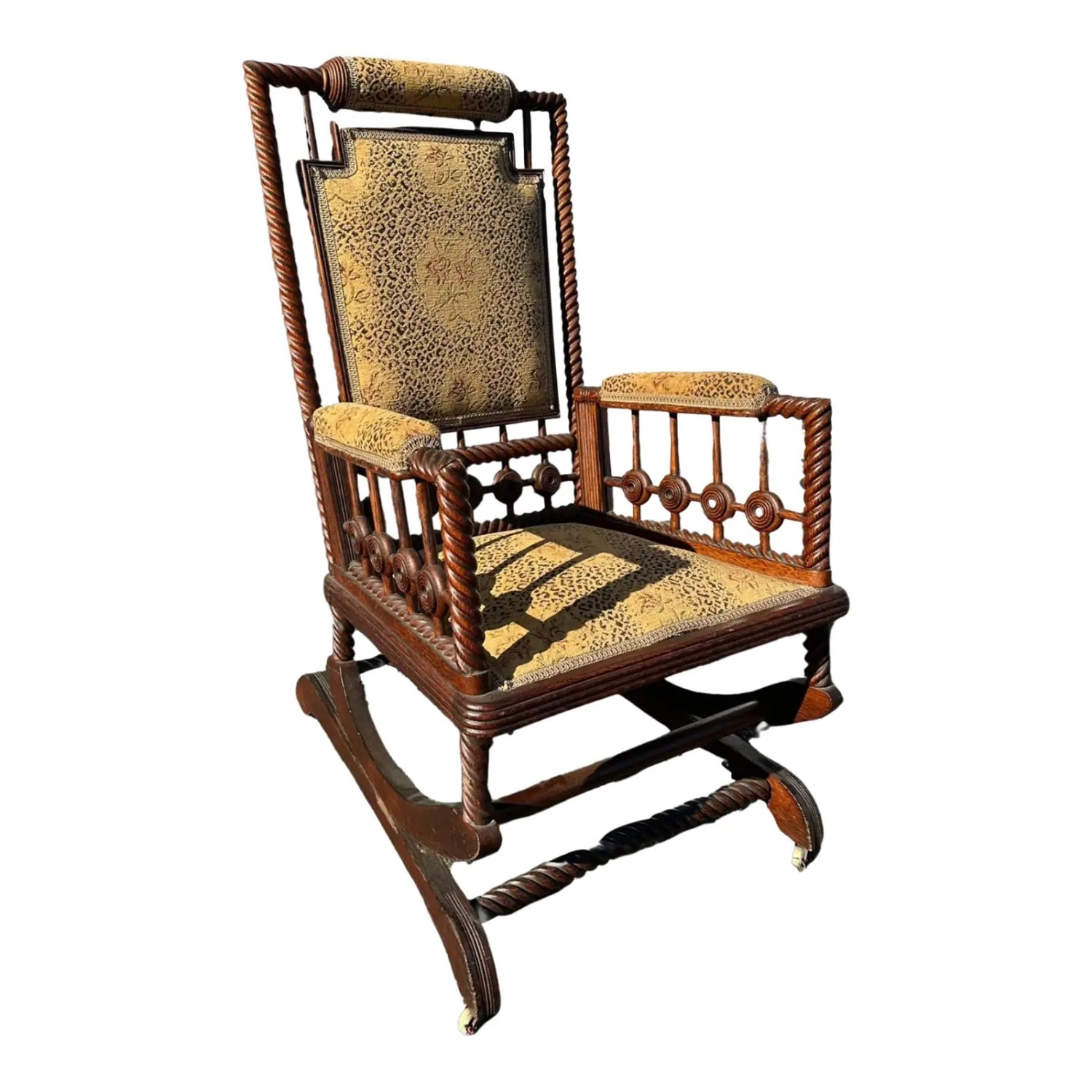 Early 1900s Antique Hunzinger Platform Rocker - image-1